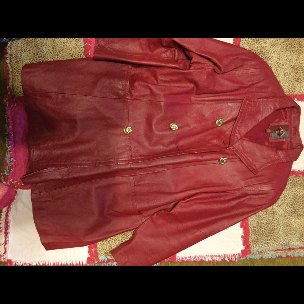 Woman’s leather coat